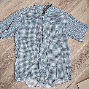 Ariat Men's Blue and White Checkered Dress Shirt